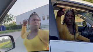 Road Raging Karen Punches Man's Car Then Curses Him Out