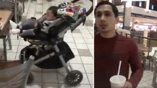 Father Leaves His Baby Unattended for Three Minutes at a Mall, Concerned Citizen Goes off on Him