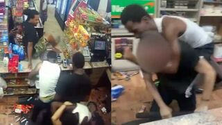 Group Of Men Beat Up, Choke & Rob Convenience Store Worker after a Disagreement over Change!
