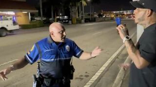 Pint Size Cop Abuses His Power after Getting Caught Blocking Traffic for no Reason!