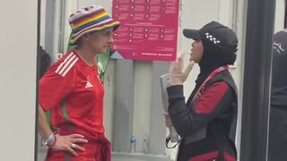 Woke Vegan Soccer Fans Forced to Take off Gay Rainbow Clothing to Enter Qatar For World Cup