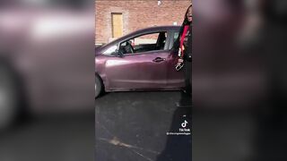 Karen Hit Man's Car, Starts Yelling About His White Privilege Before Assaulting Him.