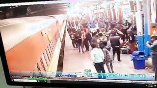 Worker Gets Pushed Under a Moving Train by a Mentally Ill Man During His Shift!