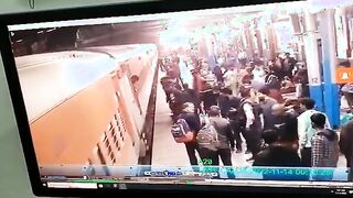 Worker Gets Pushed Under a Moving Train by a Mentally Ill Man During His Shift!