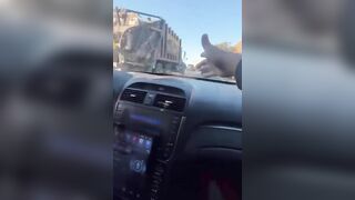 Guy Tries Swerving Through Traffic on Live Video... Doesn't End Well.
