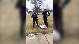 Idiot Resists arrest While Screaming "I'm not resisting"