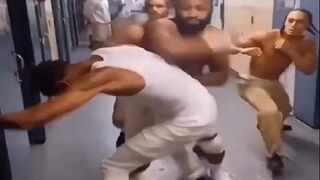 Inmate Gets a Beatdown Initiation into the Crips Gang