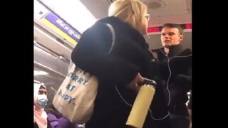 Karen UNLEASHES on a Train, Calls Random People the N word.