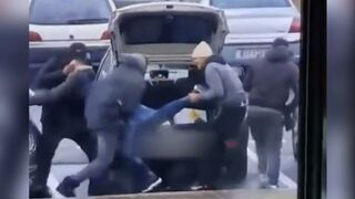 Man Kidnapped and Forced into The Trunk of a Car by Armed Kidnappers.