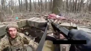 Shocking Footage Shows Russian Soldier Ambush Ukrainians in a Foxhole