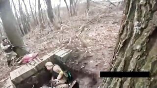Shocking Footage Shows Russian Soldier Ambush Ukrainians in a Foxhole