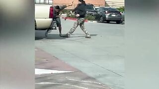 Insane Brawl Outside a Home Depot Features Machete and Hammers
