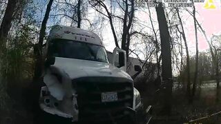 Well Damn! A Semi-Truck Turns Police Cruiser into a Metal Ball