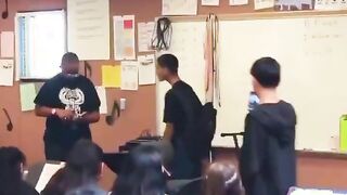 Fed Up Teacher Fights Unruly Student