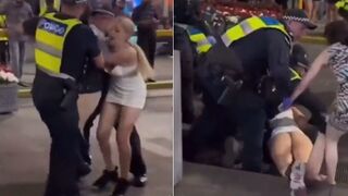 Gender Equality When Attacking a Police Officer!