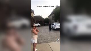 Karen Makes Little Girl Cry for Watering Neighbors Flowers.