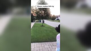 Karen Makes Little Girl Cry for Watering Neighbors Flowers.