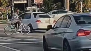 Close Call: Cyclist almost gets smacked by a car in Florida