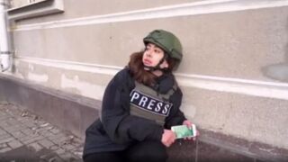 Pretty News Reporter is Gonna Have PTSD After First Day on The Job in Ukraine.