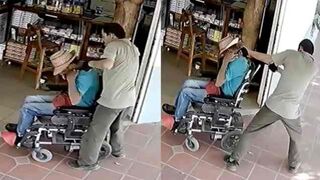 Guy Strangles Another Man in a Wheelchair over Unpaid Debt