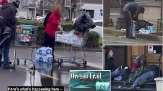 Addicts in Portland Empty Water Bottles Bought to Recycle Them to Buy Drugs