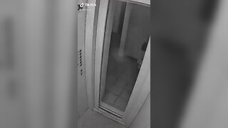 Moron Thought Lighting up His Drink in an Elevator Was a Good Idea!
