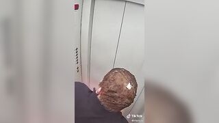 Moron Thought Lighting up His Drink in an Elevator Was a Good Idea!