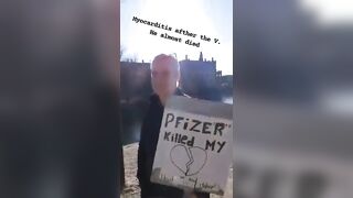 Pro-Vaxxer now Protesting Against Pfizer Becasue He Needs a Heart Trasnplant