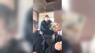 Masked woman in Denver restaurant scream hysterically and demand that cops are called