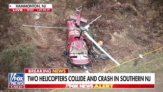 BREAKING: Two helicopters collided and crashed in southern New Jersey, killing one pe
