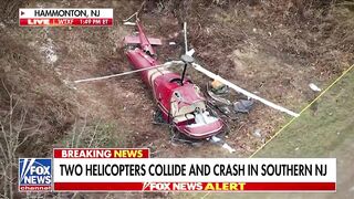 BREAKING: Two helicopters collided and crashed in southern New Jersey, killing one pe