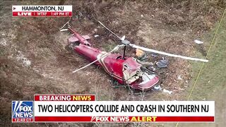 BREAKING: Two helicopters collided and crashed in southern New Jersey, killing one pe