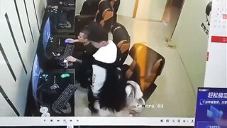 Loser Slaps his Girlfriend for Interrupting his Game