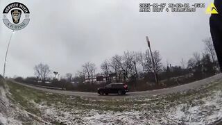 Trucks fall off icy Ohio interstate