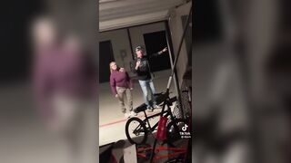 Angry Karen Confront Kids in Their Own Garage.