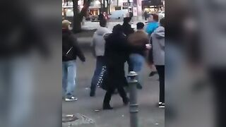 Trans Gets Attacked by 3 Guys For Trying to Remove Woman's Hijab!