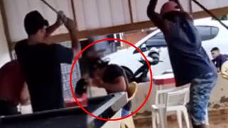 BAD DAY: Guy Jumped by Men With Pool Stick Inside a Pool Hall!