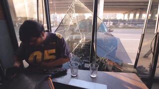 Car Smashes Through Café Window During Podcast Session!