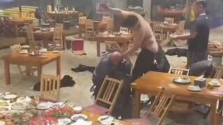 Fight Breaks Out at a Chinese Restaurant & It's All Out Madness!