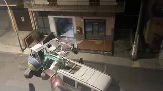 Thieves Steal An ATM Using An Excavator!