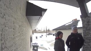 Young Capitalism! 2 Kids Shoveling Snow For Money "We Gonna Be Rich"