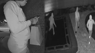 Girl Pretends to be Door Dash while Gang Try to Break in from the Back of House.