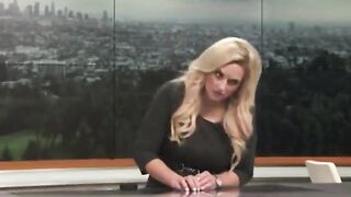 Newscaster Completely Crumbles Under Table on Live Broadcast