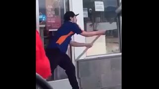 Fed Up Corner Store Employee Beats Female Customer with a Shovel