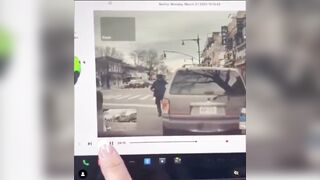 New York City Traffic Cop Gets His Jaw Rocked While Writing a Ticket!