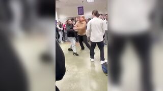 High School Teacher gets Knocked Out While Trying To Break up a Fight!