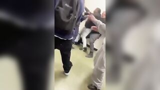 High School Teacher gets Knocked Out While Trying To Break up a Fight!