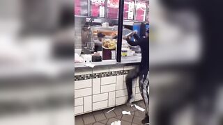 Trashbag Destroys a NY Chicken and Grill Before Crashing His Truck into Restaurant
