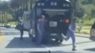 Inmates Spotted Escaping From Transport Bus in California!