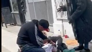 DISTURBING: Crackhead in San Fran Has Baby Drop out of Her on the Street